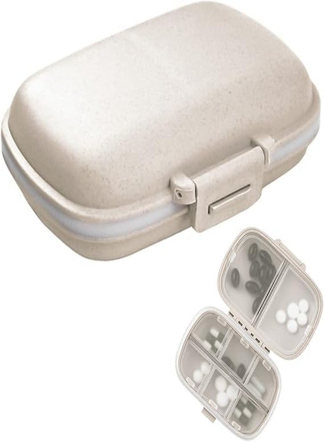 INSIME Medicine Box for Travel with 8 Compartments | Airtight Medicine Pill Organizer Box small Pocket Size 3 Times a day | Daily Weekly Tablets Box Organiser Home Daily Use - Image 1